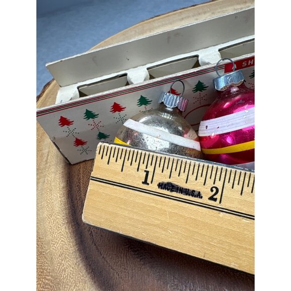 Shiny-Brite Glass Christmas Tree Ornaments Set Vintage - Picture 5 of 14